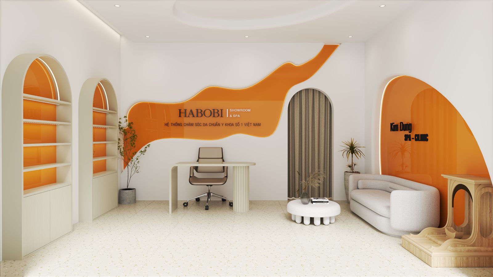 HABOBI Showroom & Spa - phối cảnh 3D