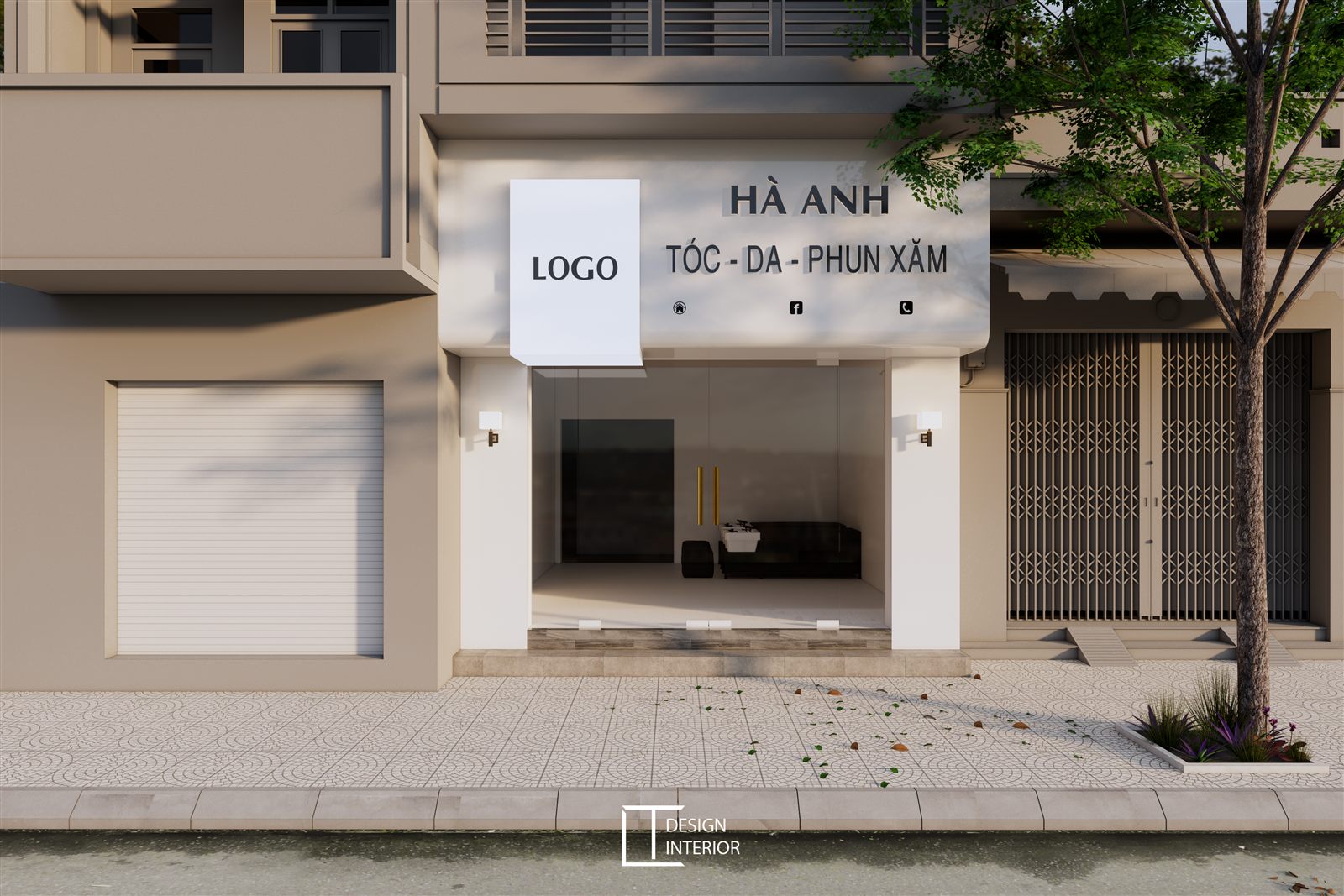 Salon Hà Anh Tóc Da Phun Xăm - phối cảnh 3D